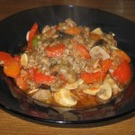 Tocanita de legume cu carne tocata