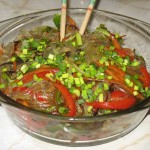 Japchae - Taitei sticlosi cu legume si carne Stir-fry